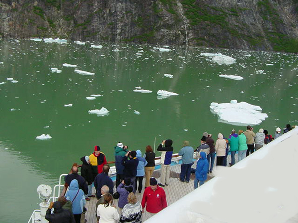 Viewing Sawyer Glacier form the boat.